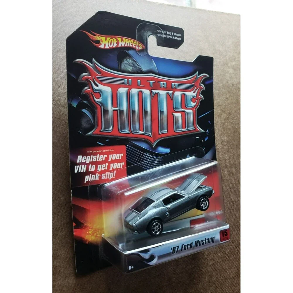 2007 Hot Wheels Ultra Hots '67 FORD MUSTANG Gray ZAMAC Base 1:64 REAL RIDERS 6SP